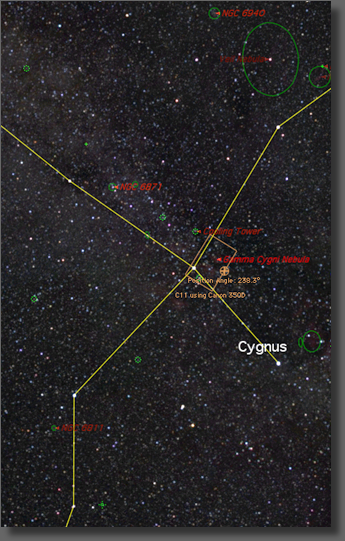 Map of region imaged.