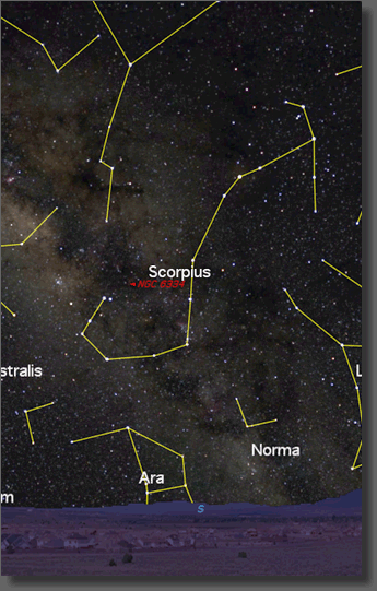 Map of region near IC6334