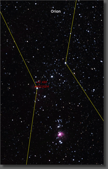 Map of region near NGC 2024