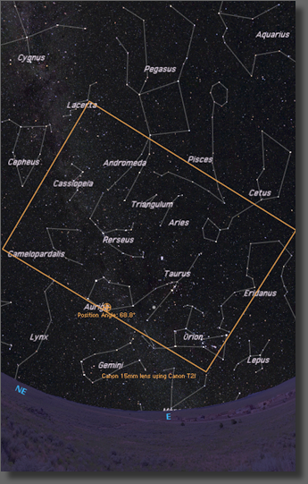 Map showing the framing of the image shown above