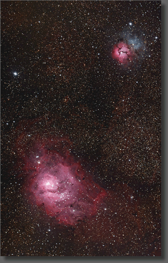 The Lagoon and Trifid Nebulae