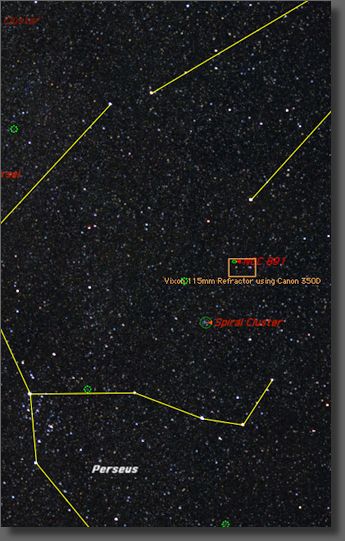 Map of NGC 891 Region