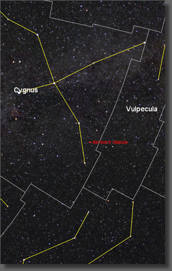 Map showing region and framing of image