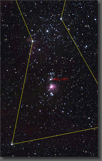 Map of region near NGC 1977