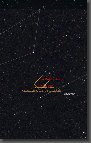 Map showing region of image