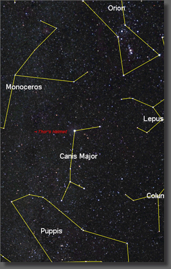 Map of region near NGC 2359